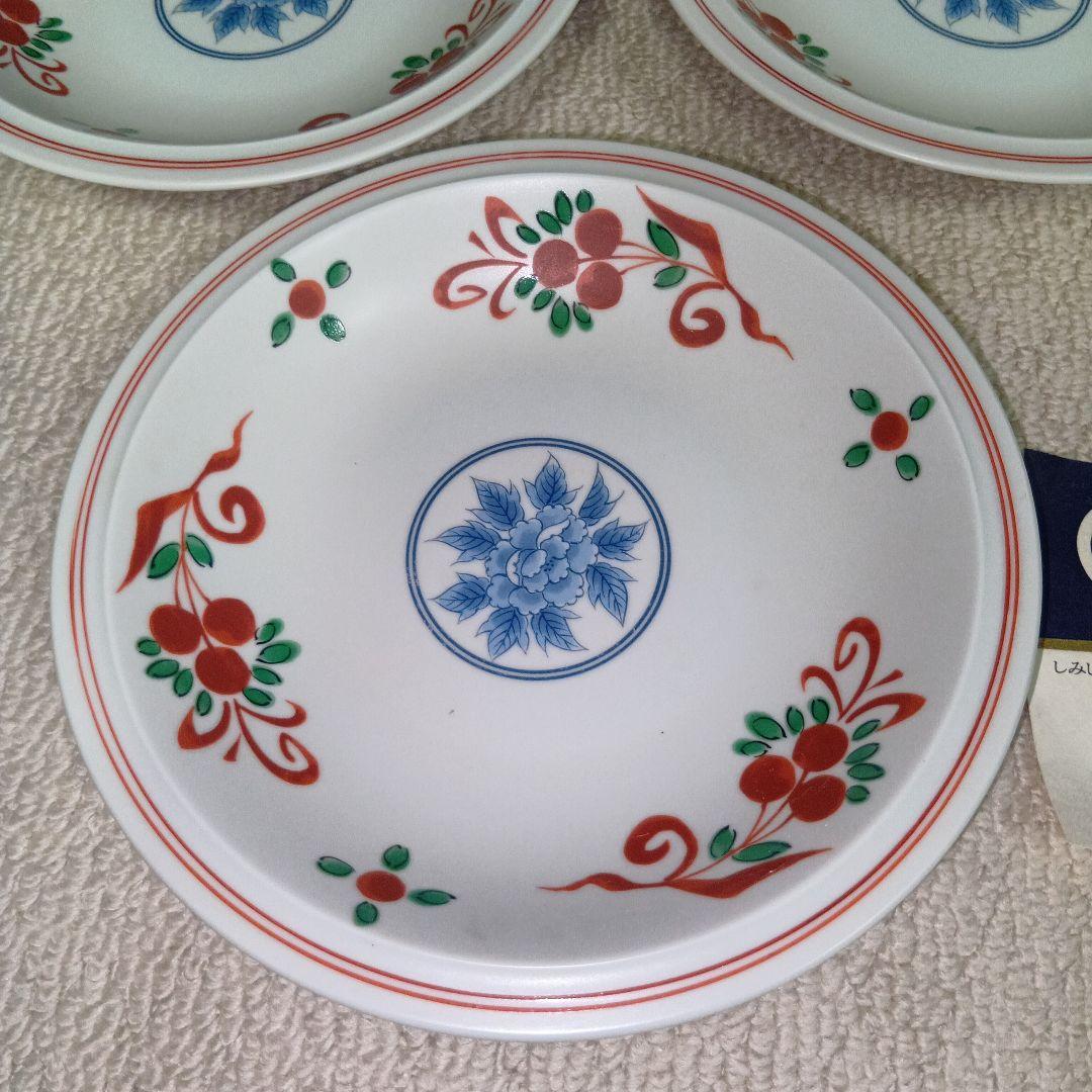 たち吉　呉須赤絵 中皿　5枚セット 新品・未使用
