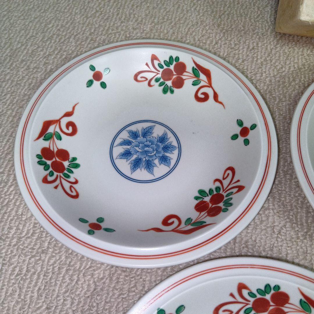 たち吉　呉須赤絵 中皿　5枚セット 新品・未使用
