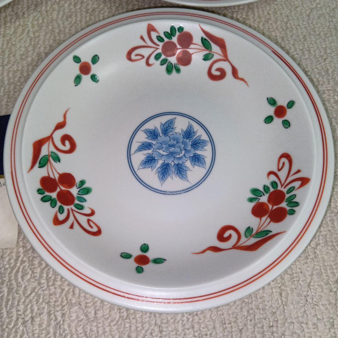 たち吉　呉須赤絵 中皿　5枚セット 新品・未使用