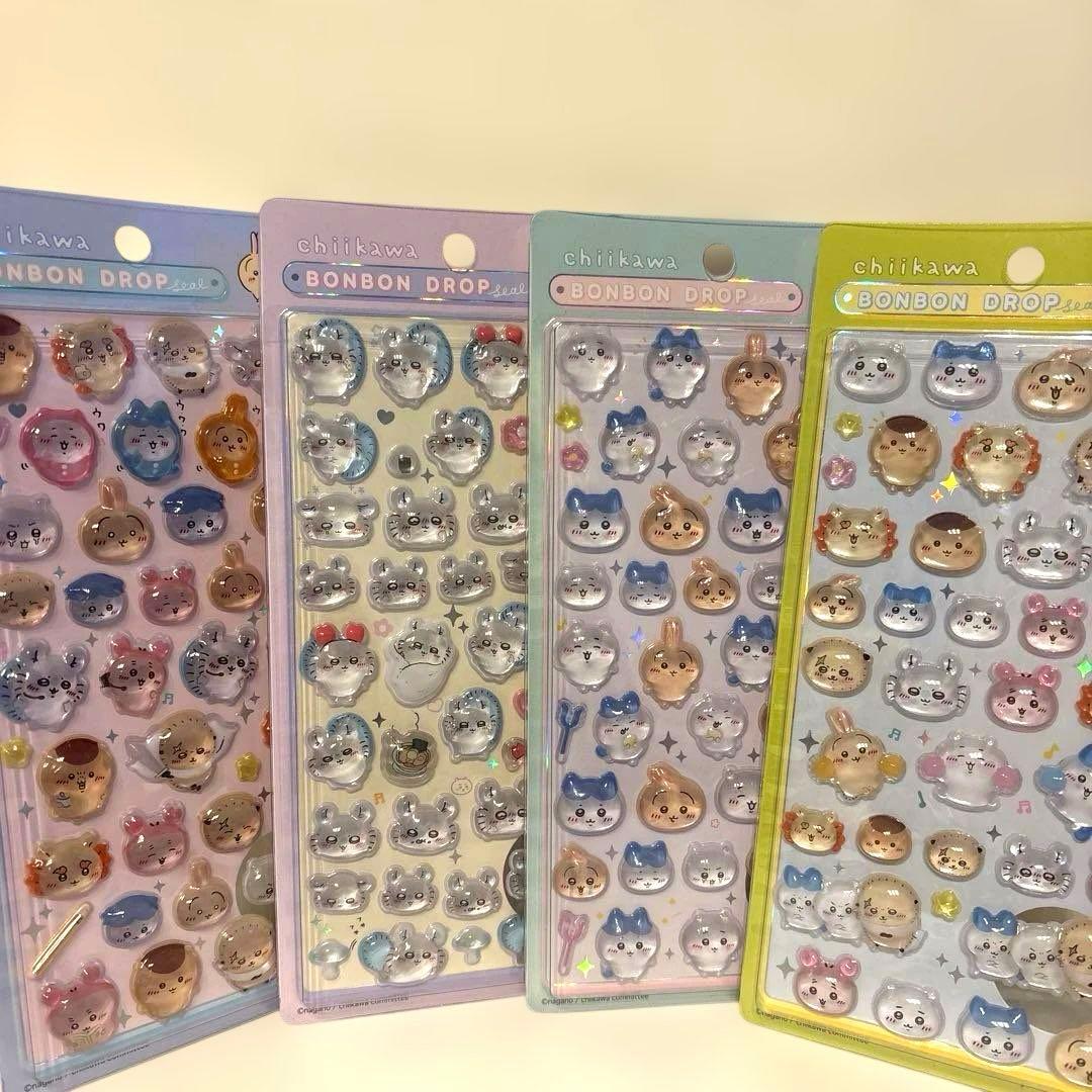 【正規品】　新品未使用　ちいかわ　ボンボンドロップシール　４枚セット