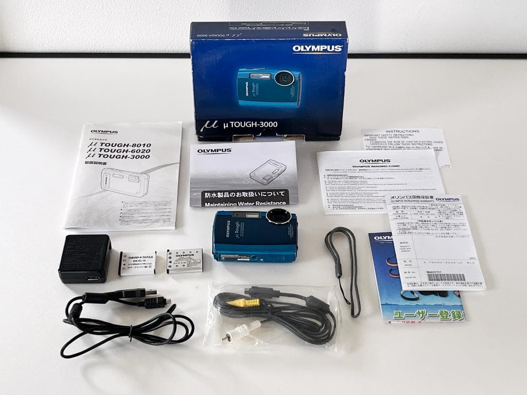 【購入時一式】OLYMPUS μ TOUGH-3000・未使用バッテリー付