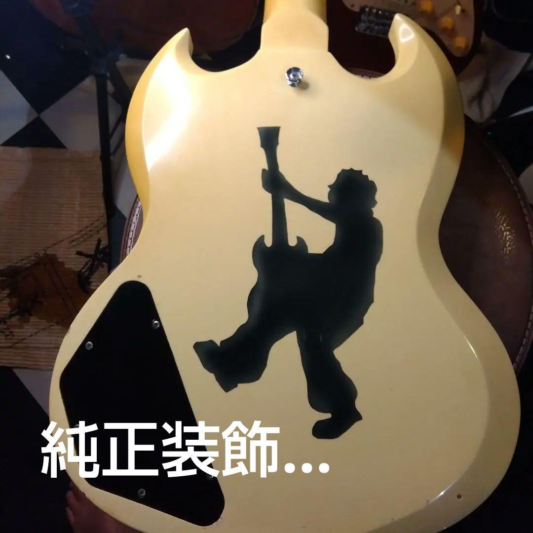 クリーム色 ＳＧ....エレキギター ハムバッカー