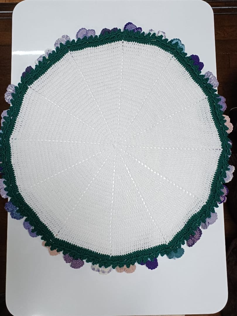 パンジーの　花束ブランケット　カシミア100%で温か