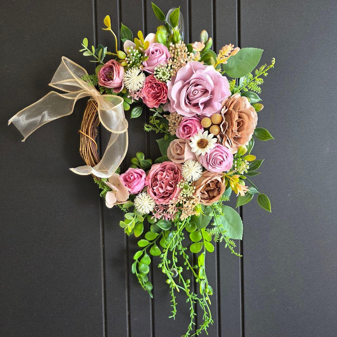 【専用】フラワーリース 晩秋9 晩秋14 玄関リース 造花