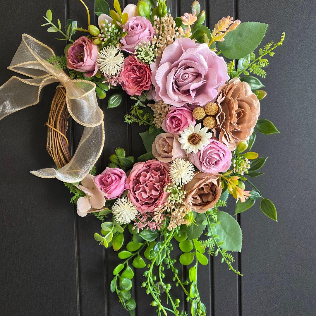 【専用】フラワーリース 晩秋9 晩秋14 玄関リース 造花