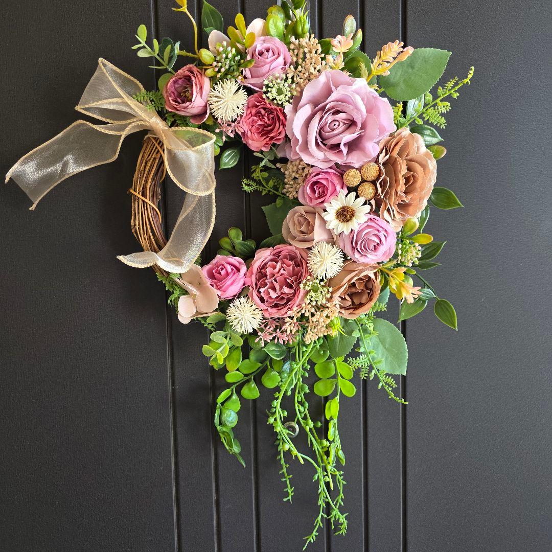 【専用】フラワーリース 晩秋9 晩秋14 玄関リース 造花