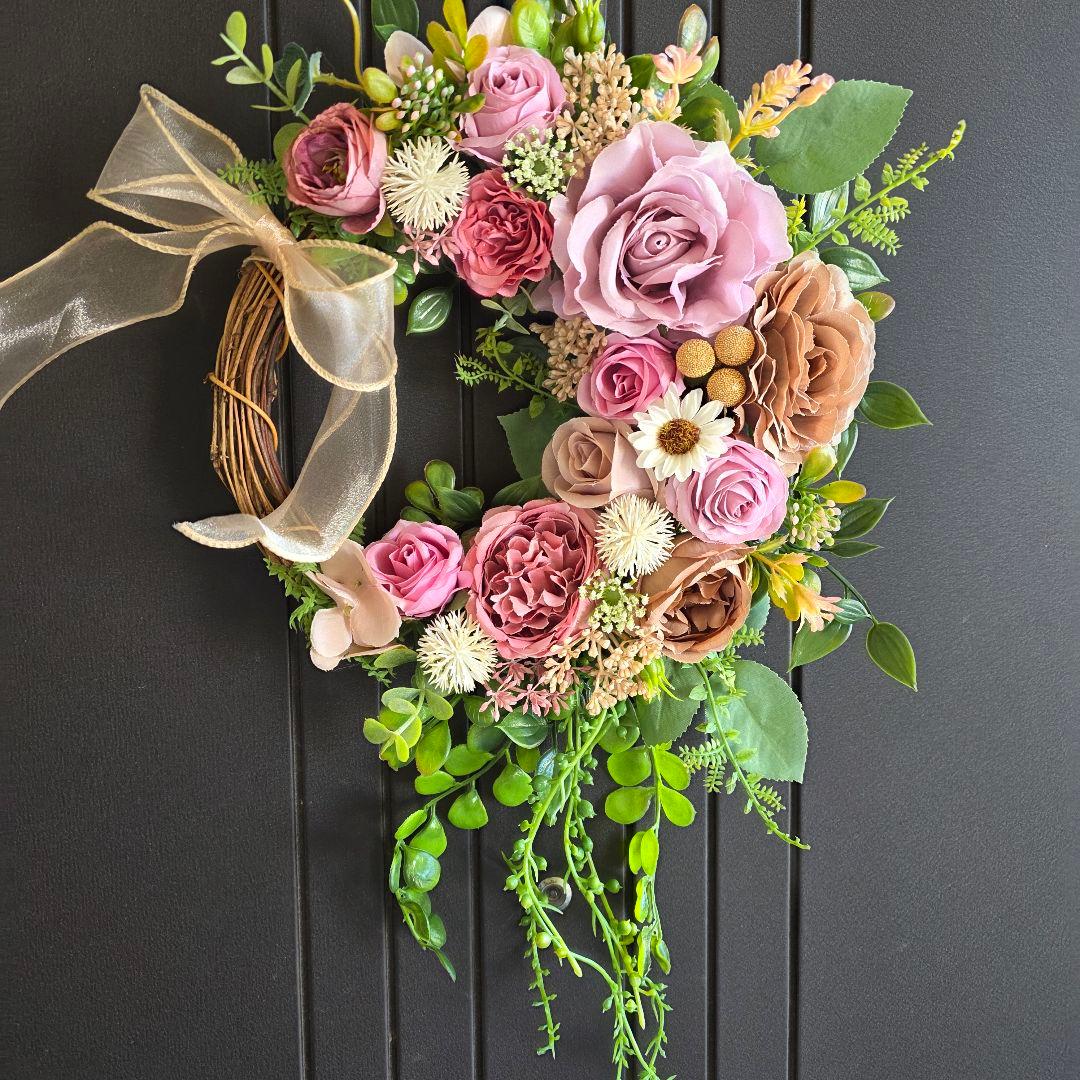 【専用】フラワーリース 晩秋9 晩秋14 玄関リース 造花