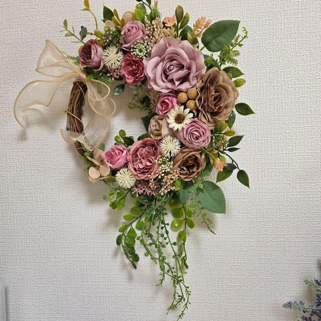【専用】フラワーリース 晩秋9 晩秋14 玄関リース 造花