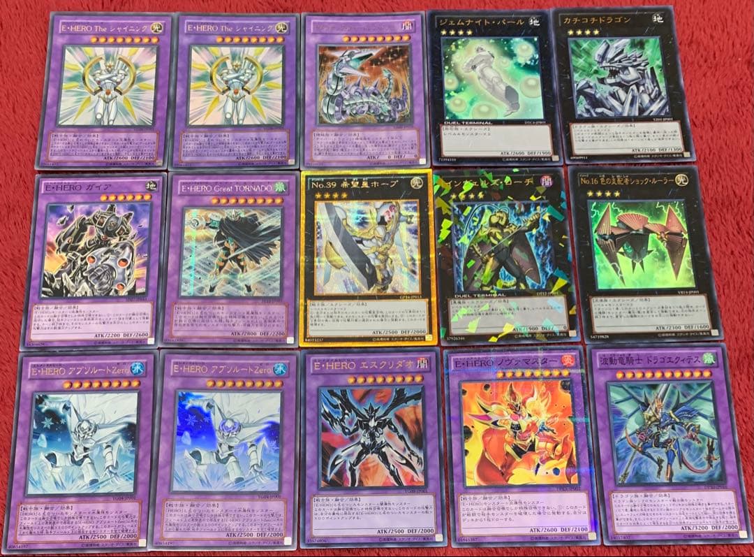 遊戯王　本格構築HEROビートデッキ40枚＋E X15枚＋α