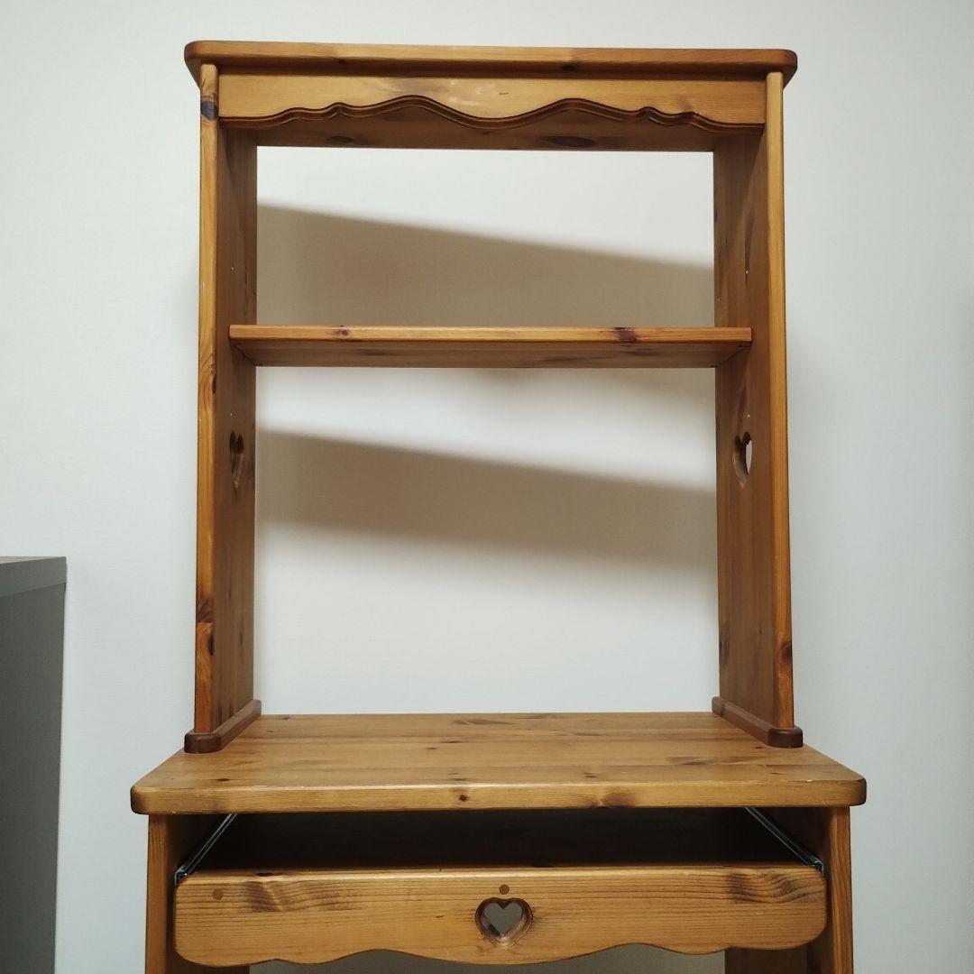 カントリー家具♡パソコンデスク ハート型くり抜き