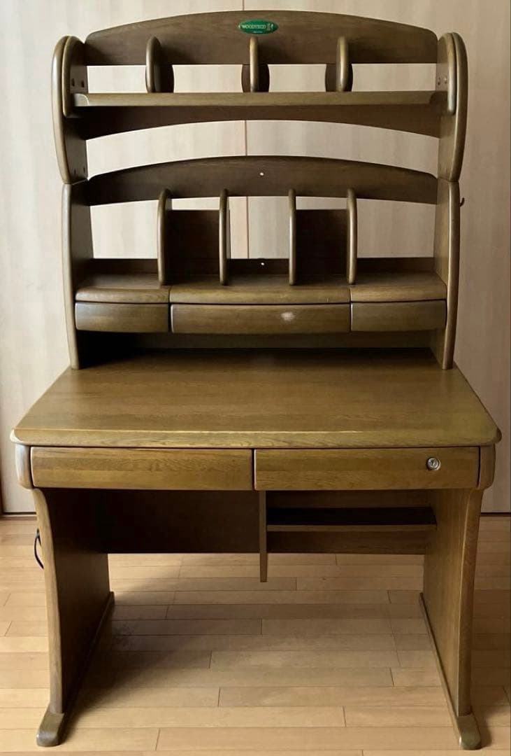 1️⃣コイズミ学習机　天板　KOIZUMI 勉強机　事務机　天然木　デスク　入学