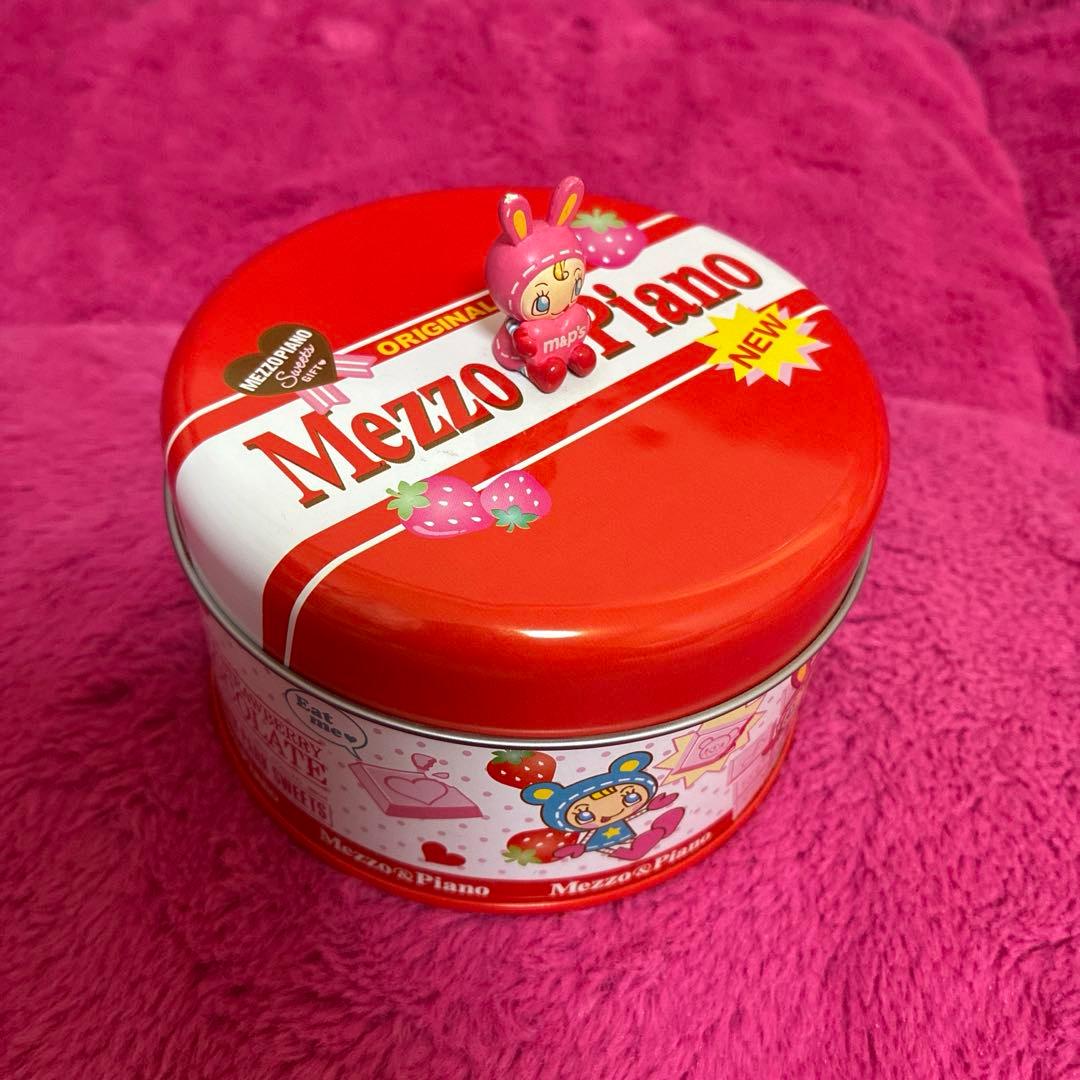 レア！平成レトロ♡メゾピアノ♡べリエちゃん　マスコット付き缶ケース♡ハートケース