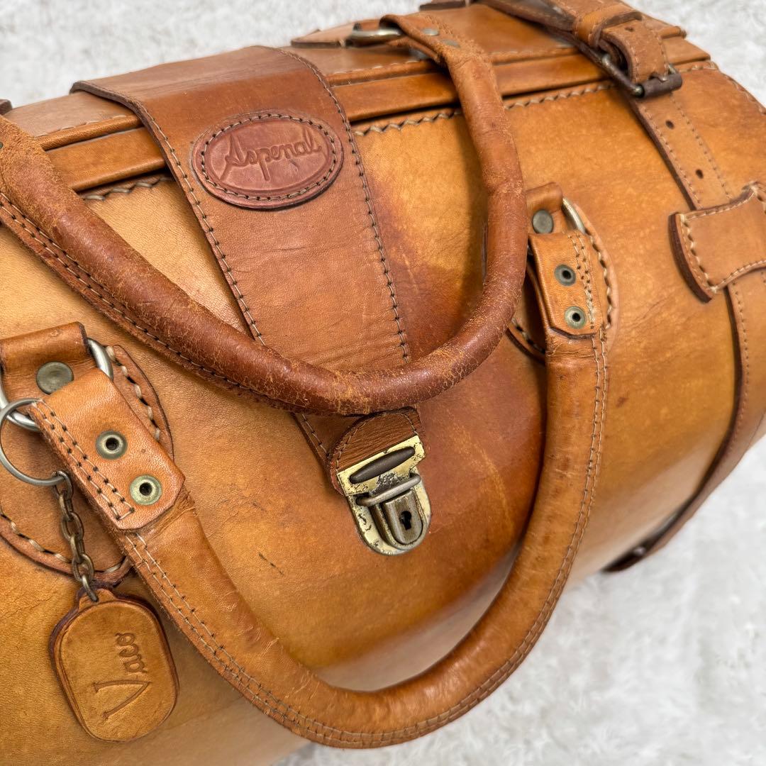 希少 Vaco Aspenal オール レザー ヌメ革 ボストンバッグ W50