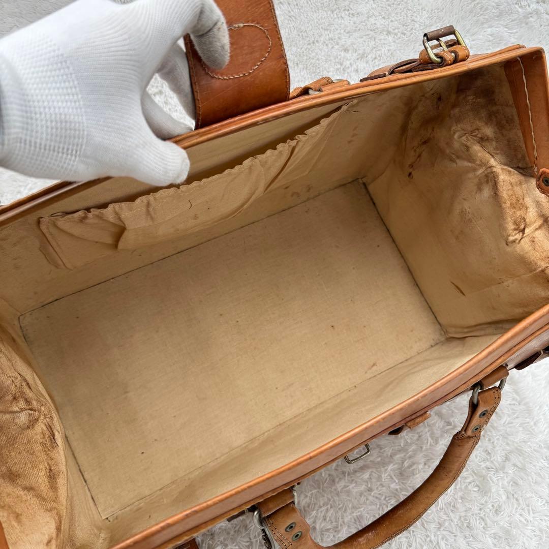 希少 Vaco Aspenal オール レザー ヌメ革 ボストンバッグ W50
