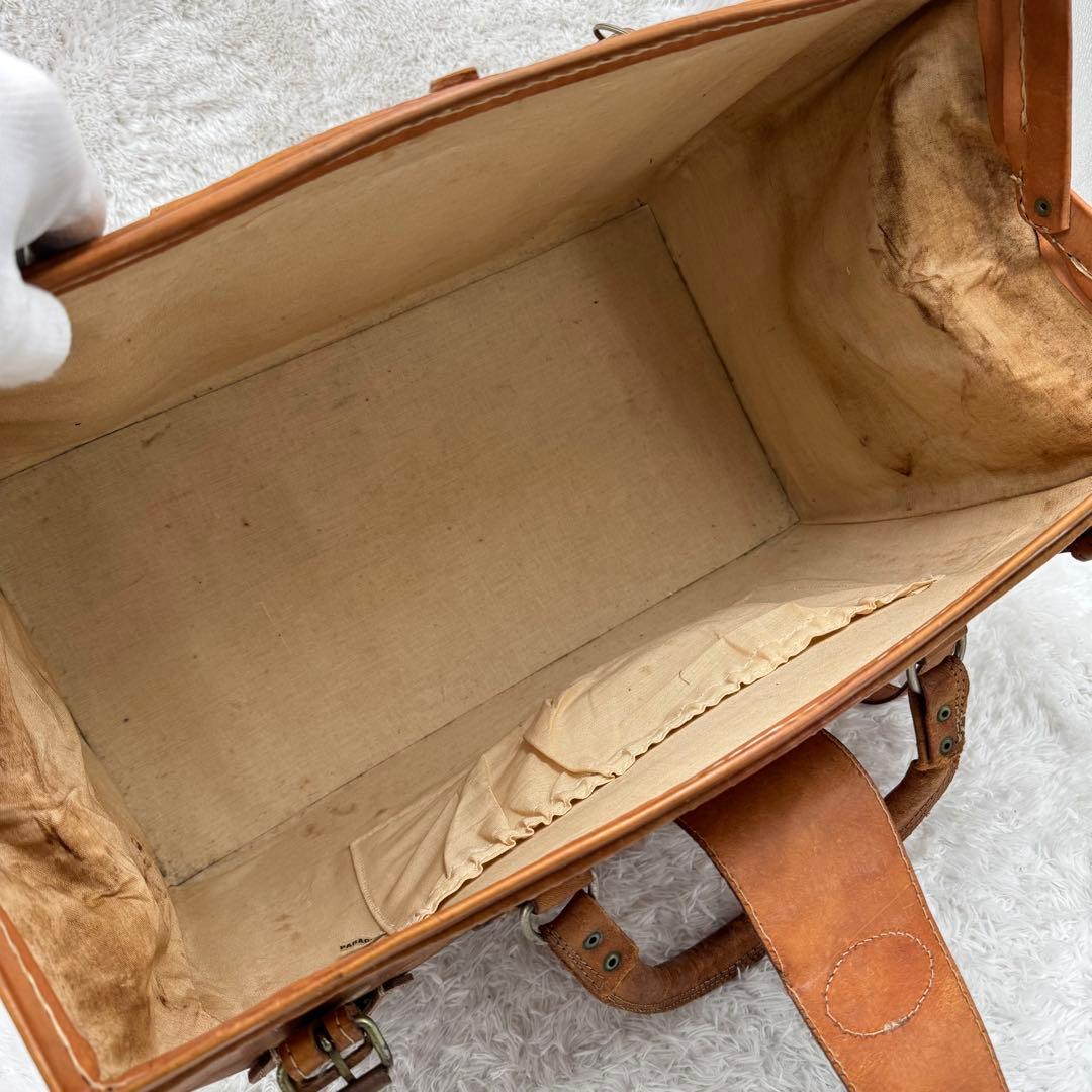 希少 Vaco Aspenal オール レザー ヌメ革 ボストンバッグ W50