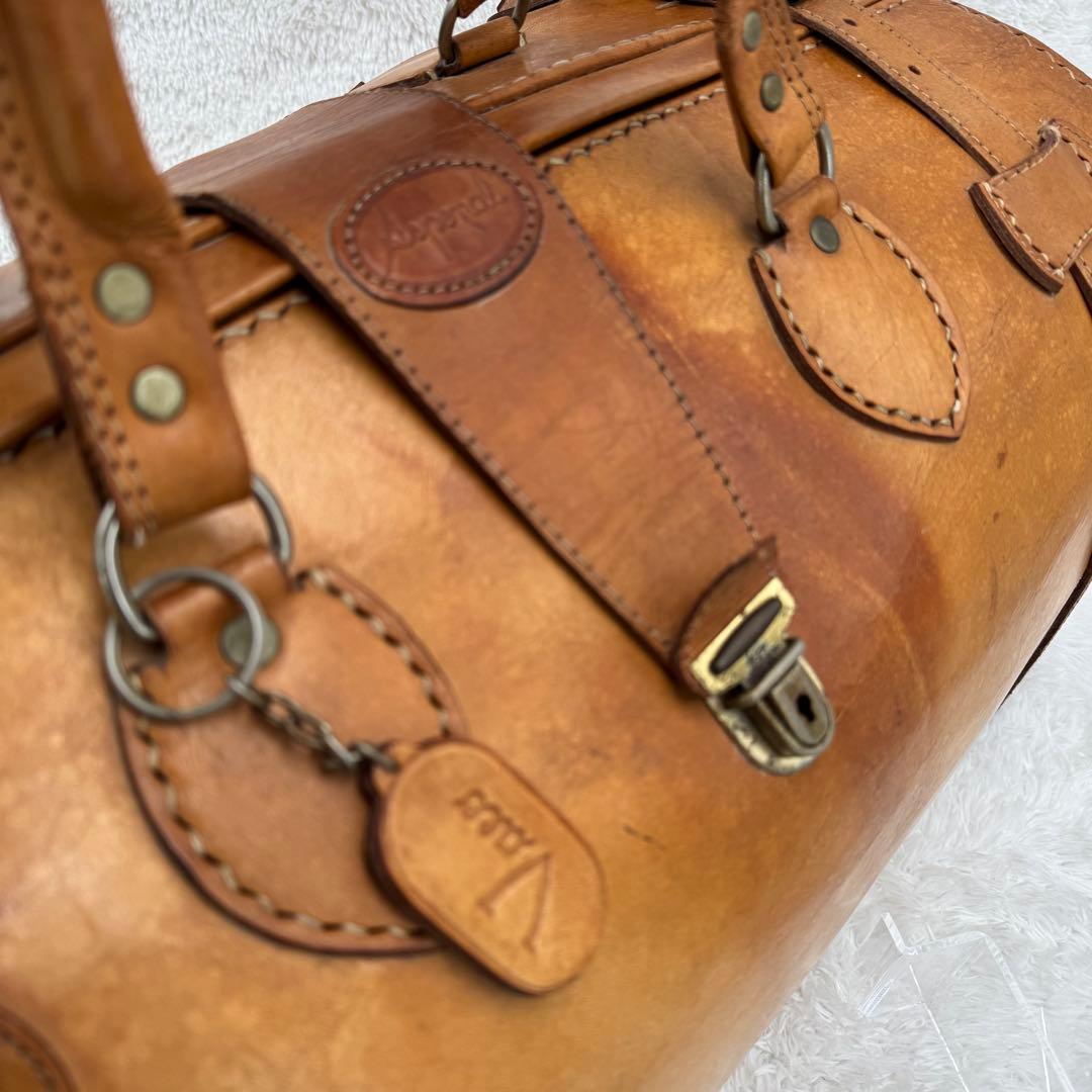 希少 Vaco Aspenal オール レザー ヌメ革 ボストンバッグ W50