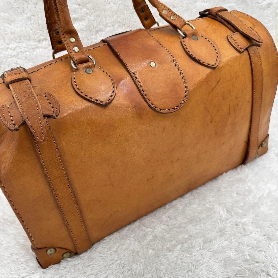 希少 Vaco Aspenal オール レザー ヌメ革 ボストンバッグ W50