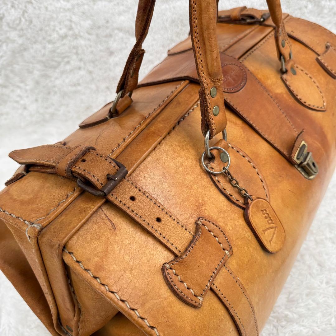 希少 Vaco Aspenal オール レザー ヌメ革 ボストンバッグ W50