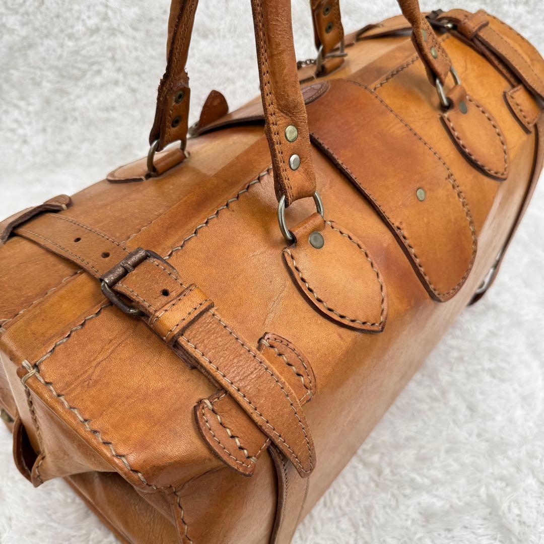 希少 Vaco Aspenal オール レザー ヌメ革 ボストンバッグ W50