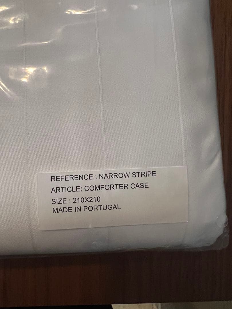 新品 未使用　クイーン　掛け布団カバー　ホワイト　ポルトガル製　高級