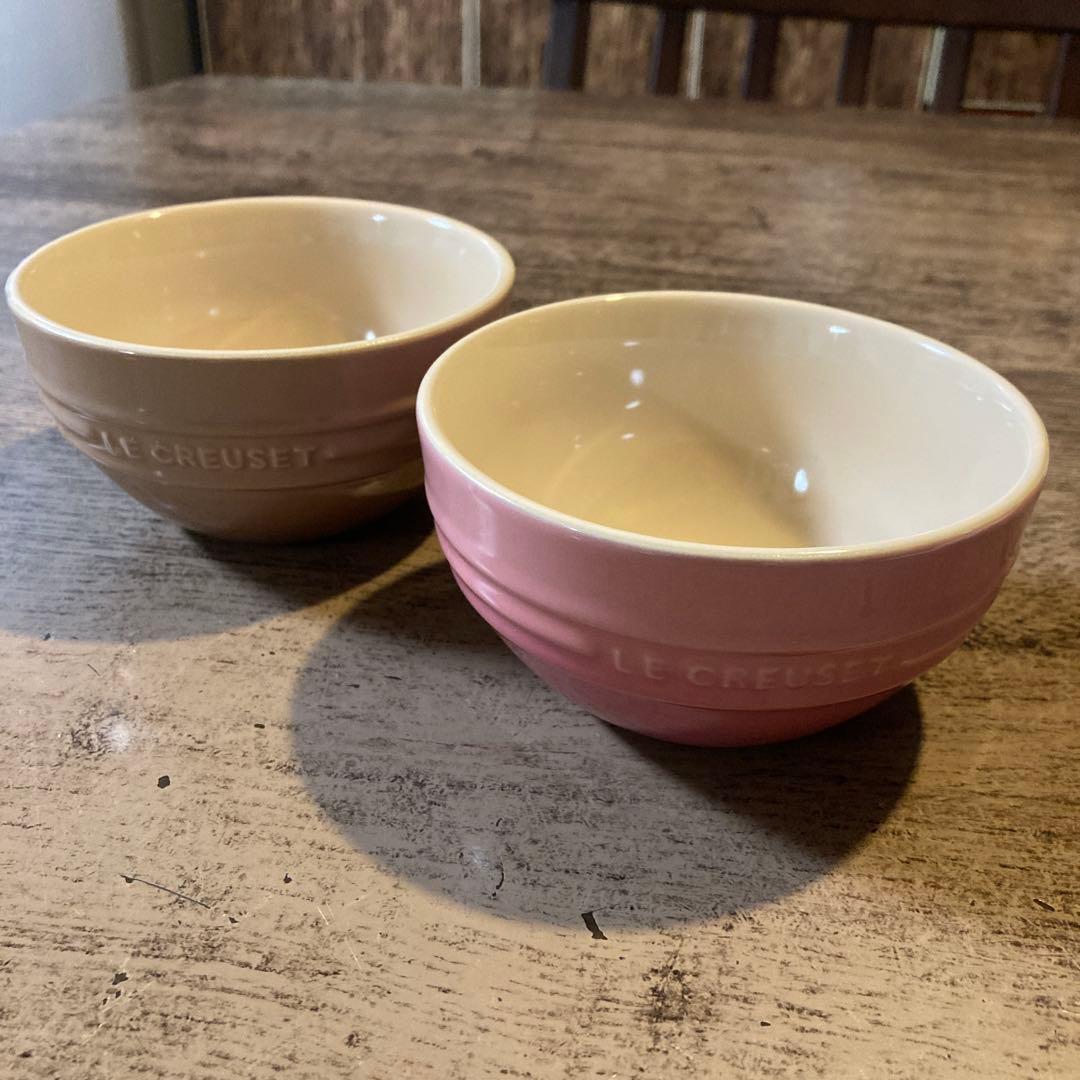 ル・クルーゼ　マルチオーバルプレート大2枚、ライスボウル2客セット