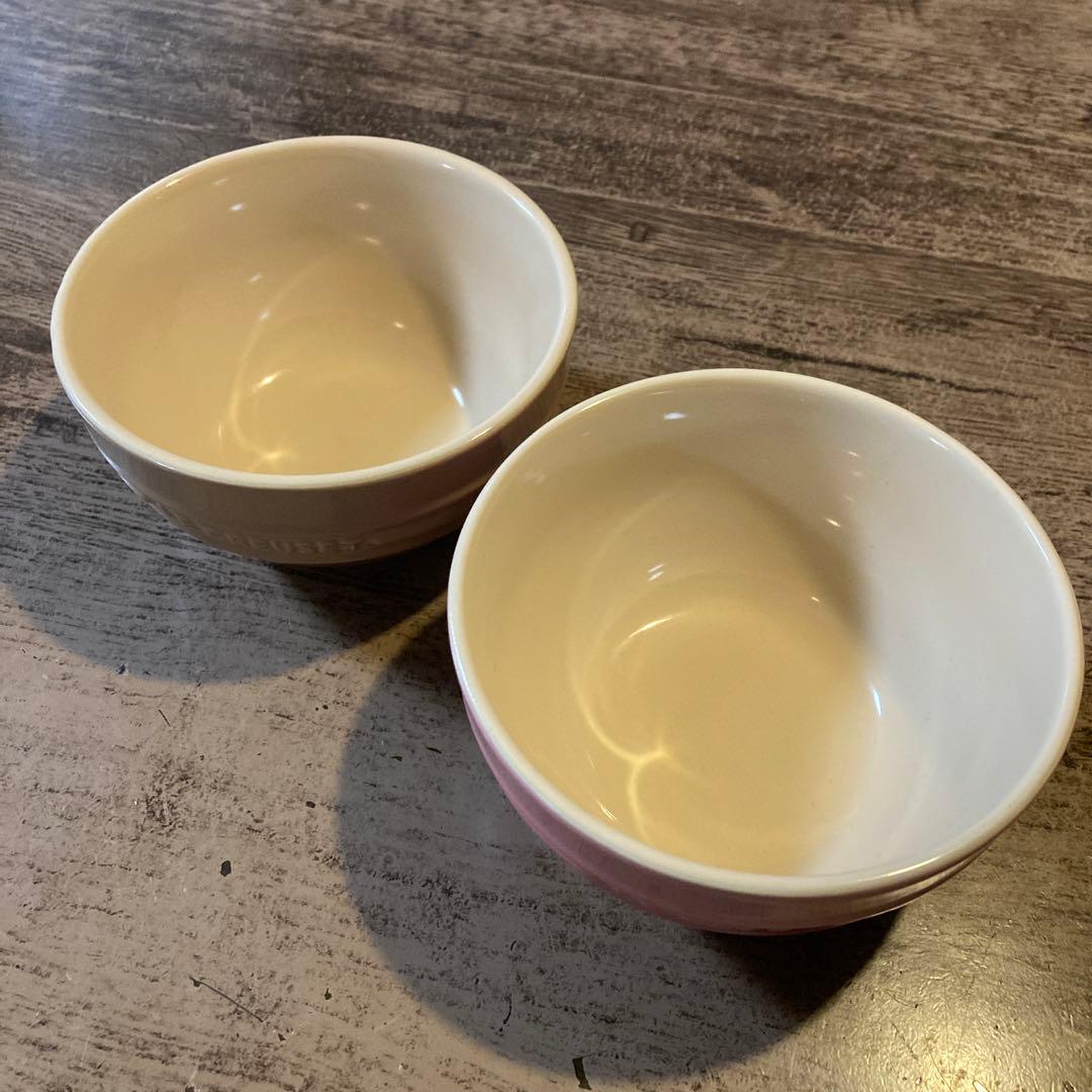 ル・クルーゼ　マルチオーバルプレート大2枚、ライスボウル2客セット