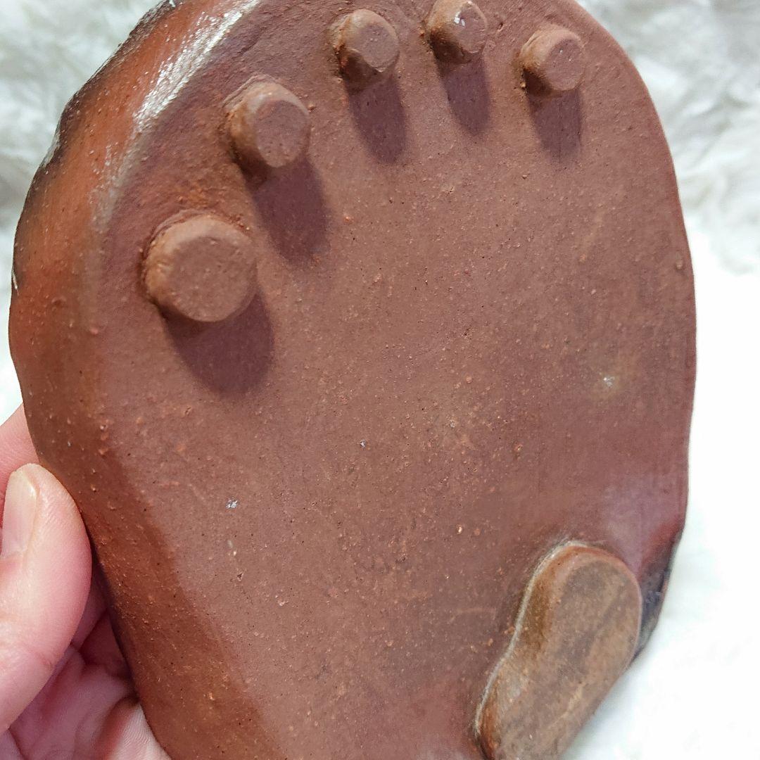 ●【2473】100.足プレート皿…備前焼