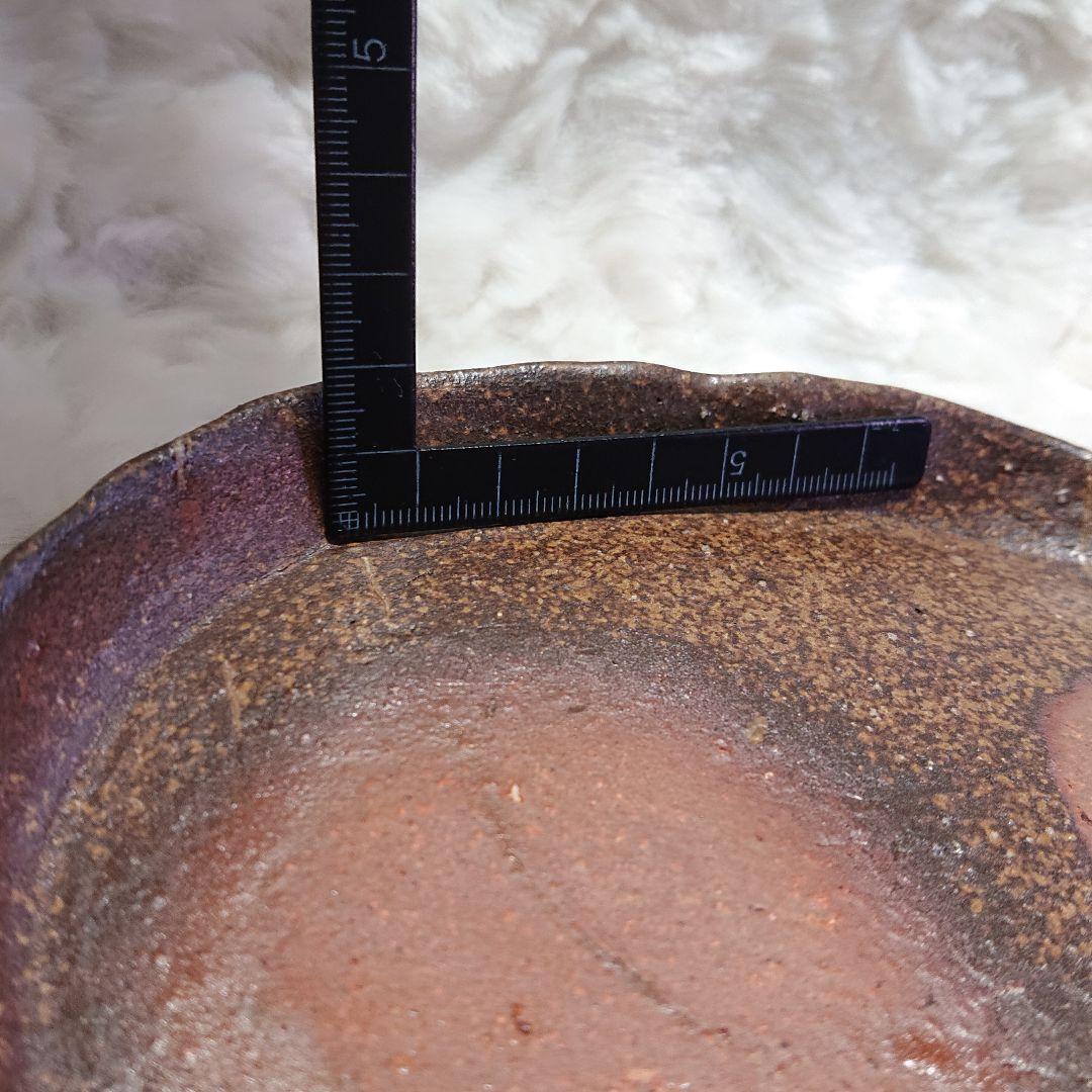 ●【2473】100.足プレート皿…備前焼