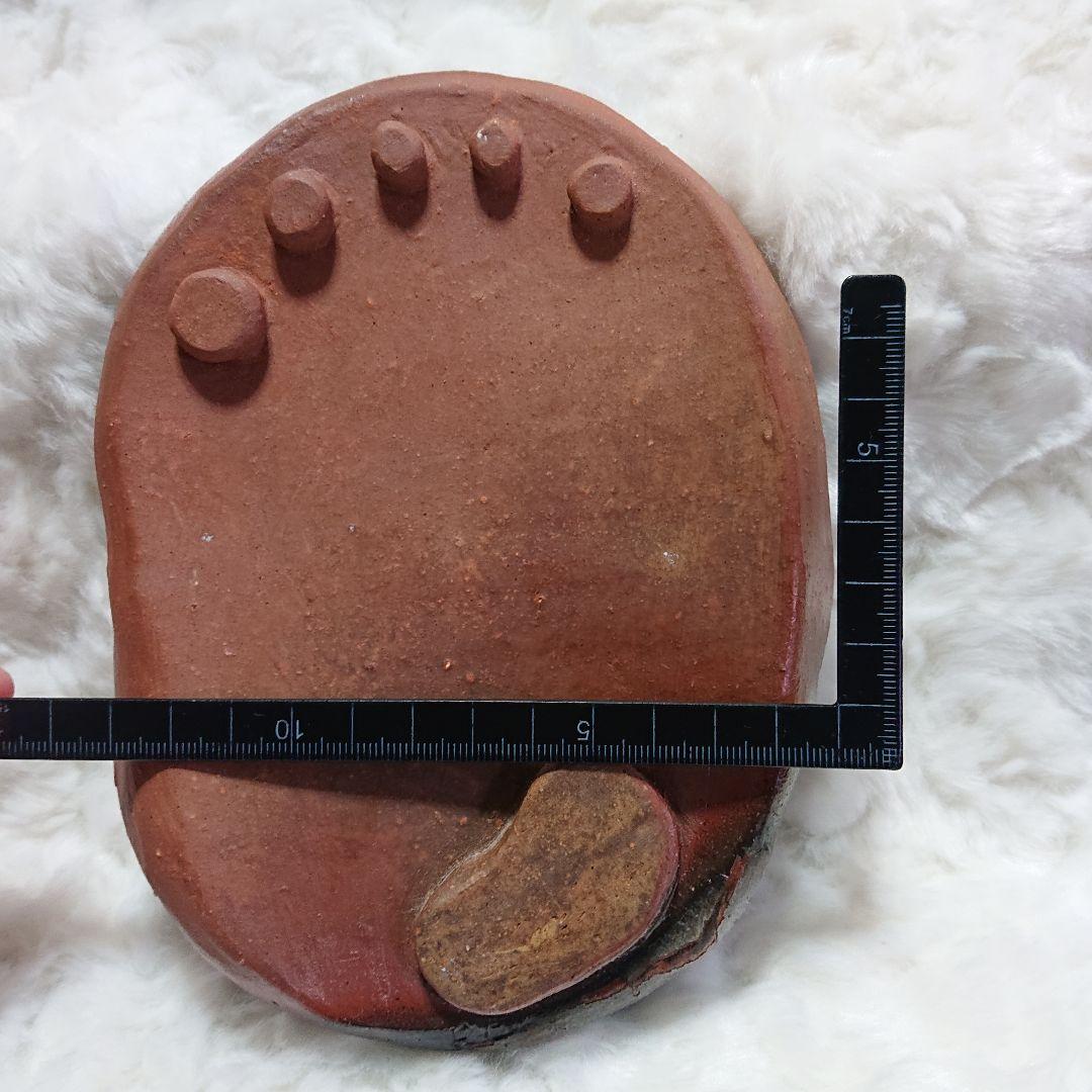 ●【2473】100.足プレート皿…備前焼