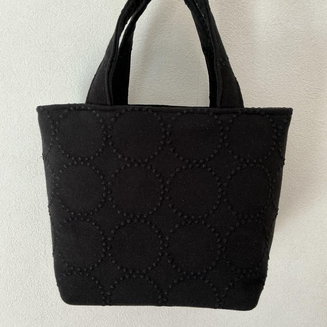 dopタンバリン黒×黒　トートバッグ