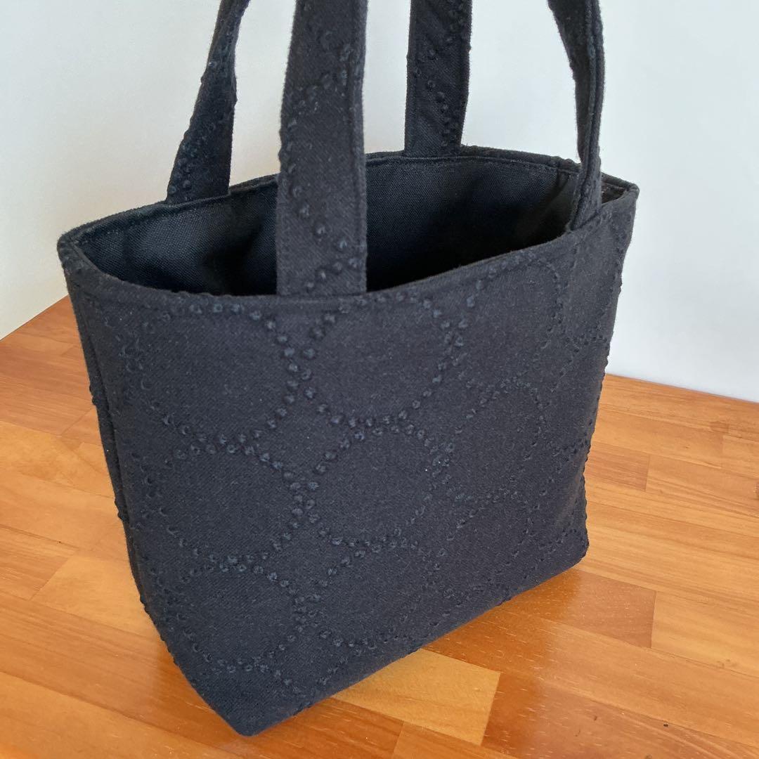 dopタンバリン黒×黒　トートバッグ