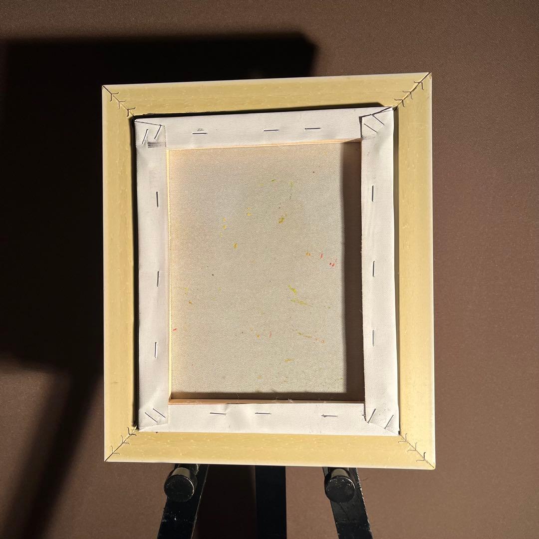 手書き油絵 花瓶のバラ 額付 肉筆絵画 インテリア 有名絵画 油彩画