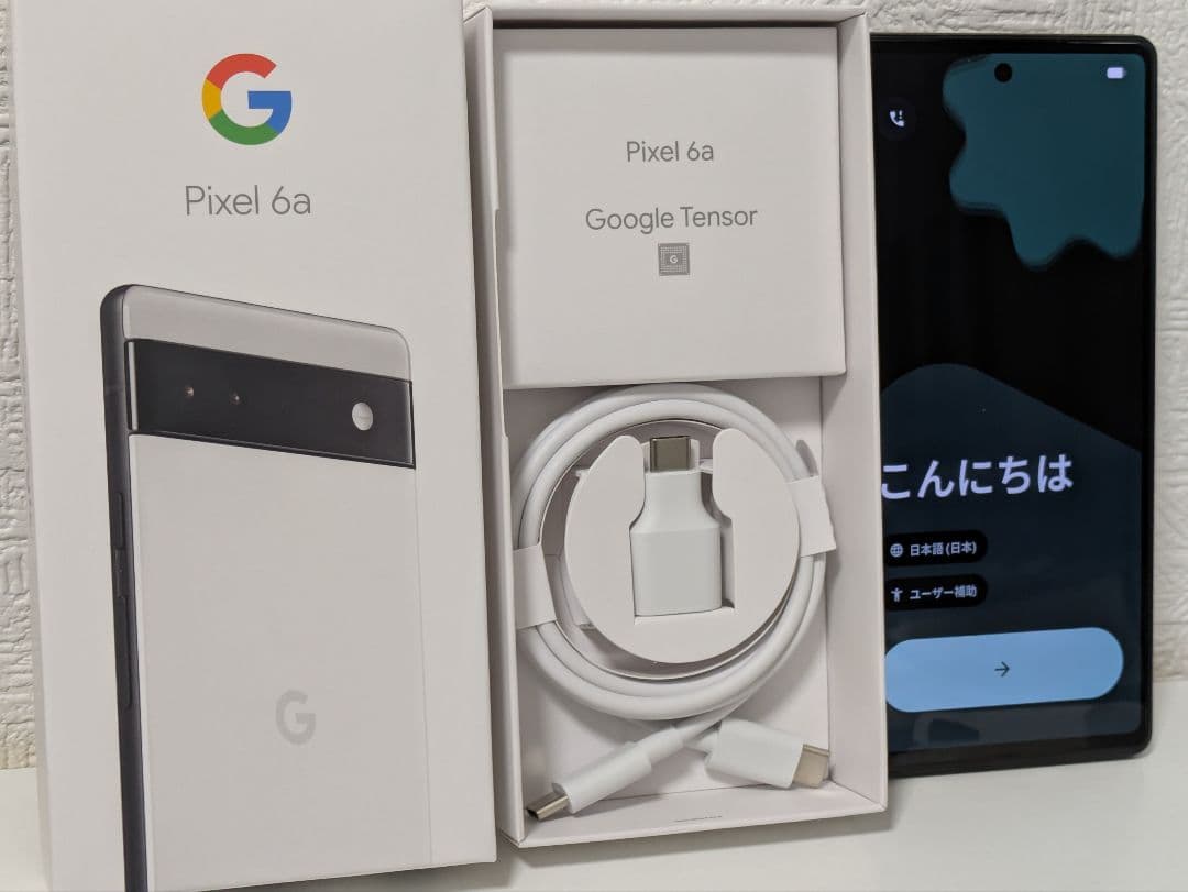 スマートフォン　Google pixel6a 　本体　Chalk