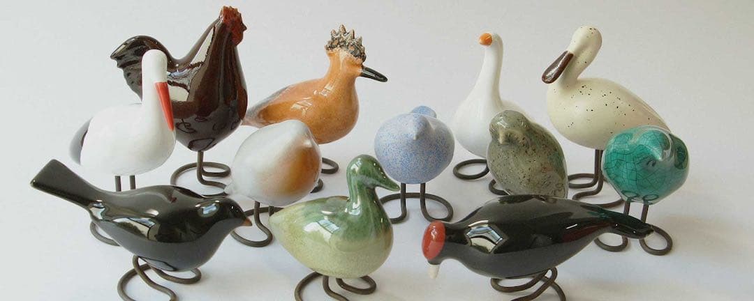 JehnCeramics 陶器　置物　水鳥　カモ　インテリア