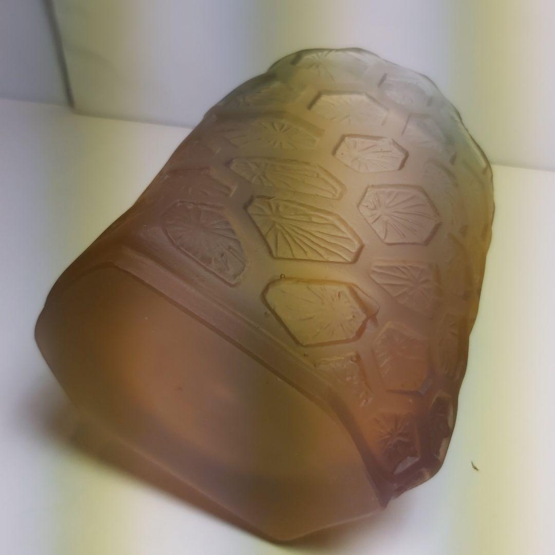 ドーム フランス 新品 キャンドルポット アロマキャンドル付 花瓶 アンバー