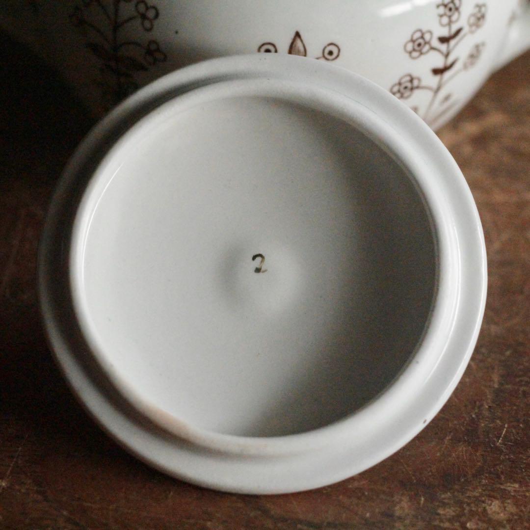 アラビア タペストリー シュガーポット 北欧 アンティーク 古道具 ブロカント