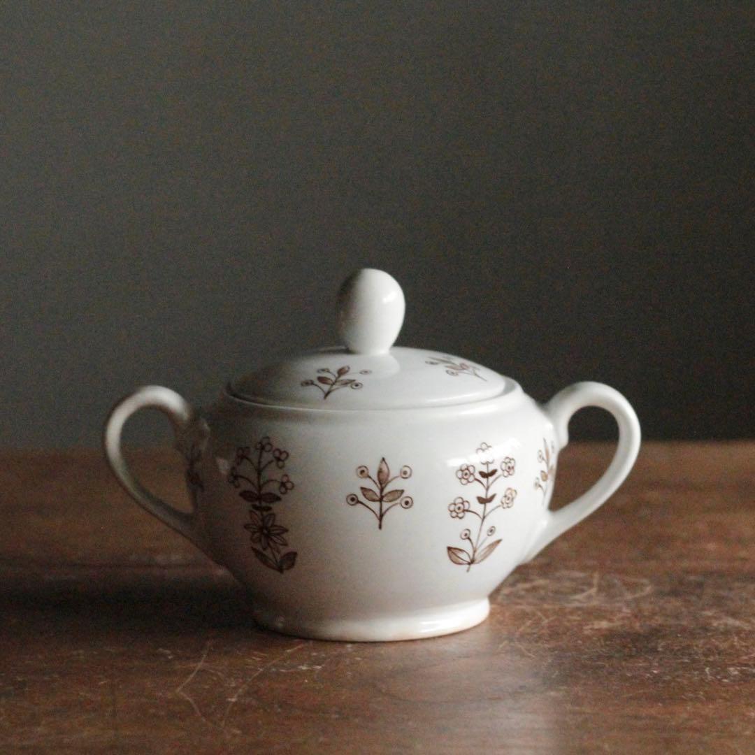 アラビア タペストリー シュガーポット 北欧 アンティーク 古道具 ブロカント