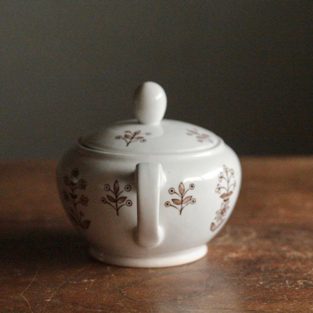 アラビア タペストリー シュガーポット 北欧 アンティーク 古道具 ブロカント