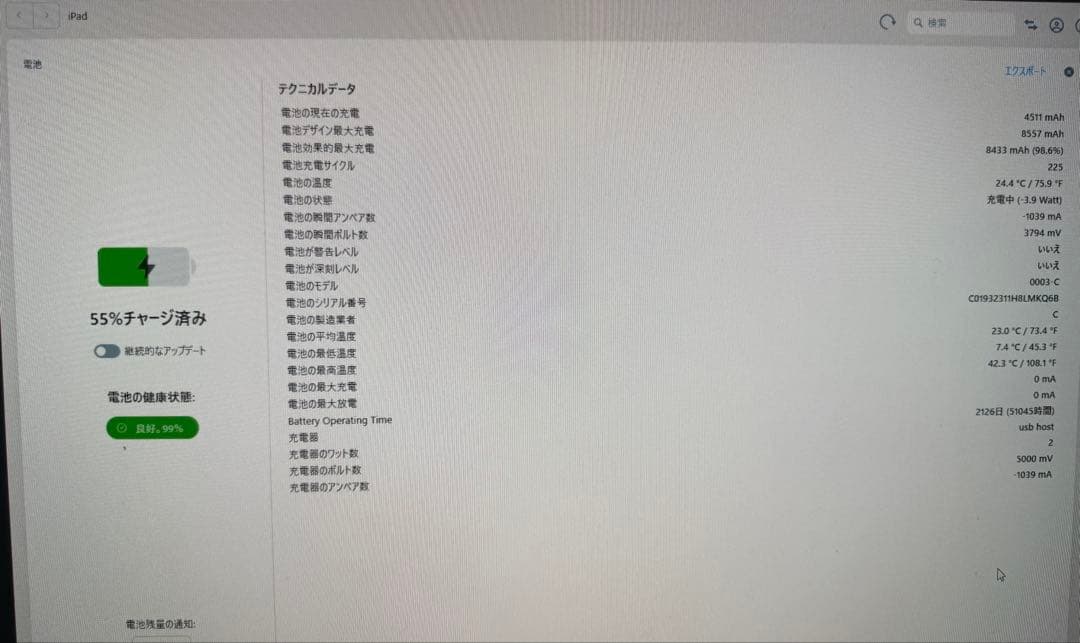 iPad 第7世代 32GB バッテリー最大容量95%