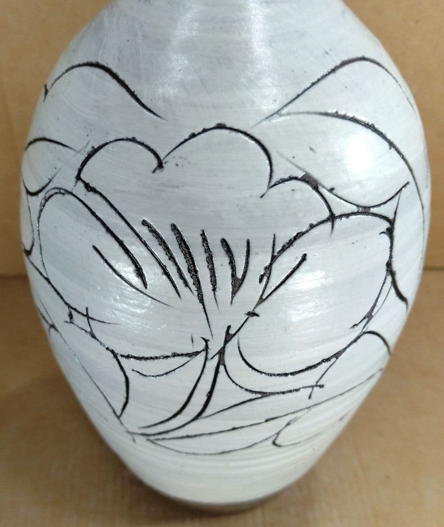 【本物保証】藤平伸 華文花瓶 共箱 栞 京都私立大名誉教授 美品 高21㎝超