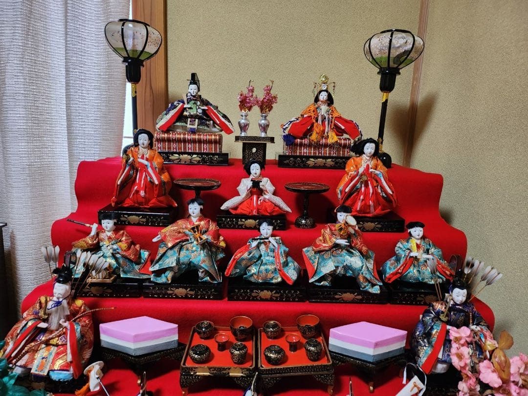 超希少　送料込み　高級　特選雛人形　15人衆7段