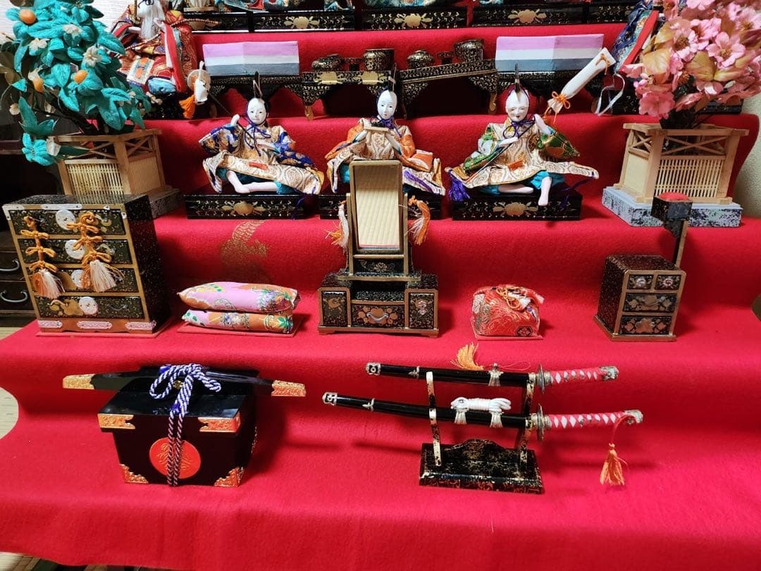 超希少　送料込み　高級　特選雛人形　15人衆7段