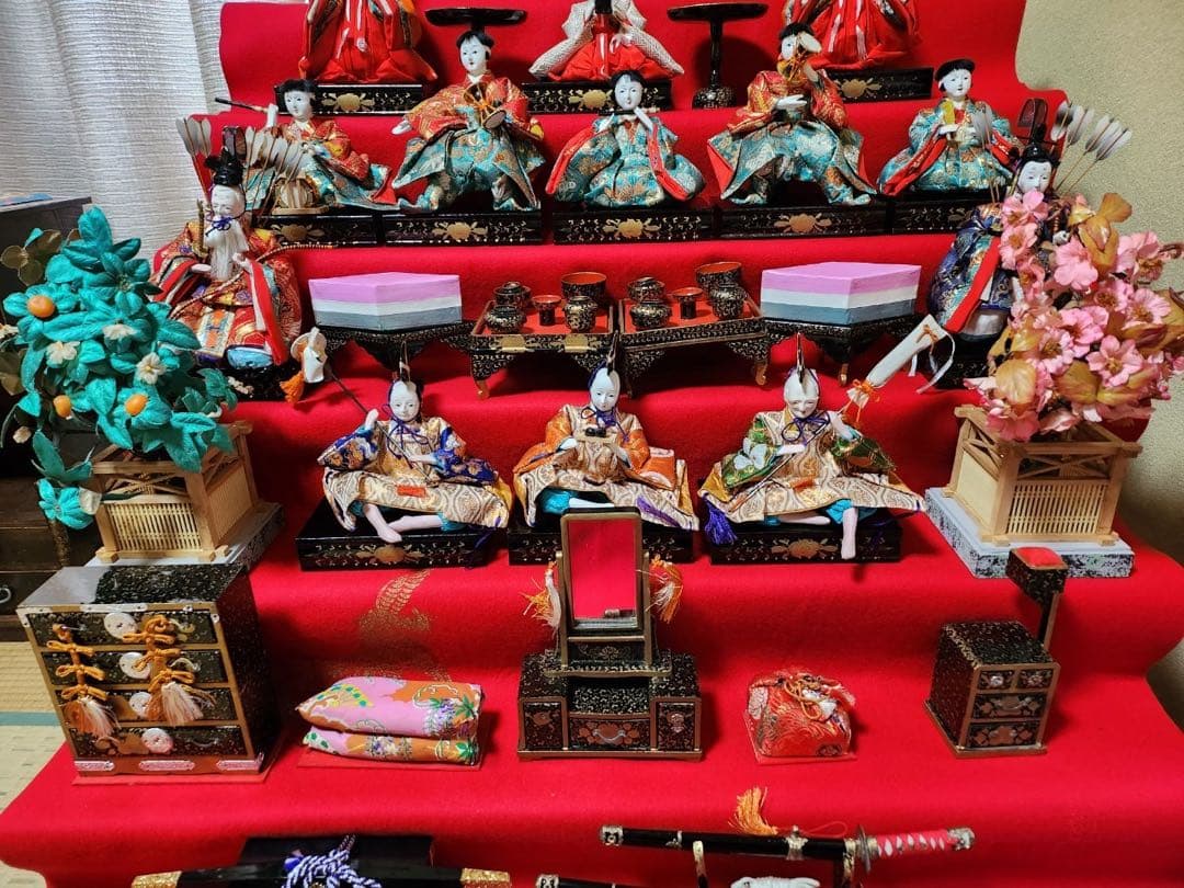 超希少　送料込み　高級　特選雛人形　15人衆7段