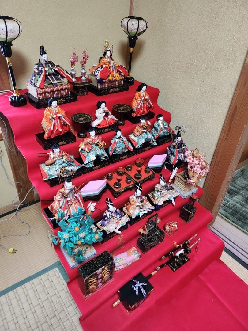 超希少　送料込み　高級　特選雛人形　15人衆7段