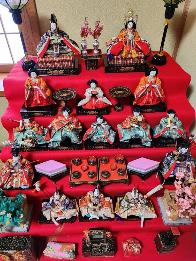 超希少　送料込み　高級　特選雛人形　15人衆7段