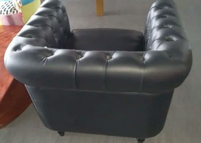 送料込 １人掛 チェスターフィールドソファー