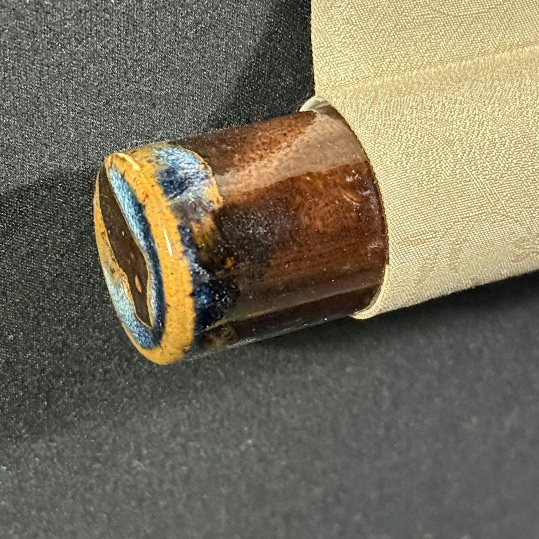 K205 東耕 「松竹梅盆図」 掛軸 日本画 絹本 合わせ箱