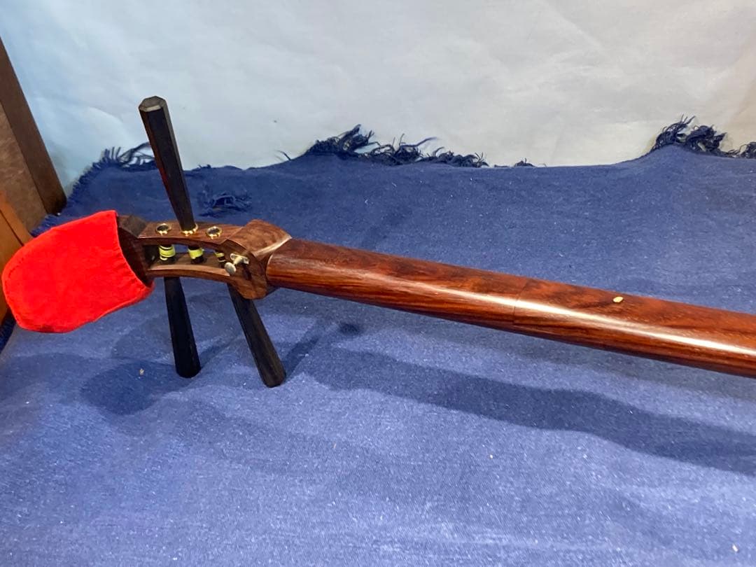 画像58枚 現状 三味線 本体 溝無し ハードケース付 その他パーツおまけ