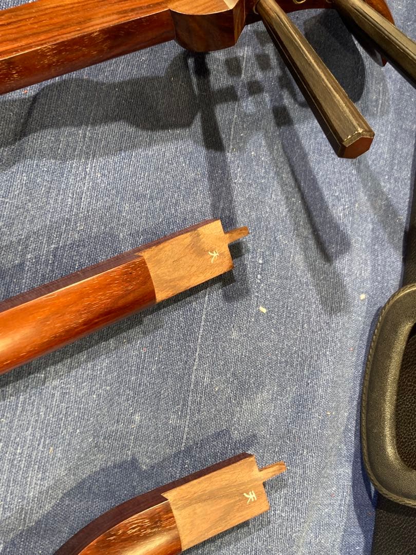 画像58枚 現状 三味線 本体 溝無し ハードケース付 その他パーツおまけ