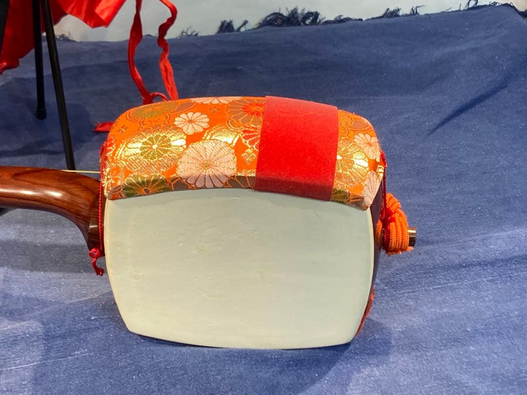 画像58枚 現状 三味線 本体 溝無し ハードケース付 その他パーツおまけ